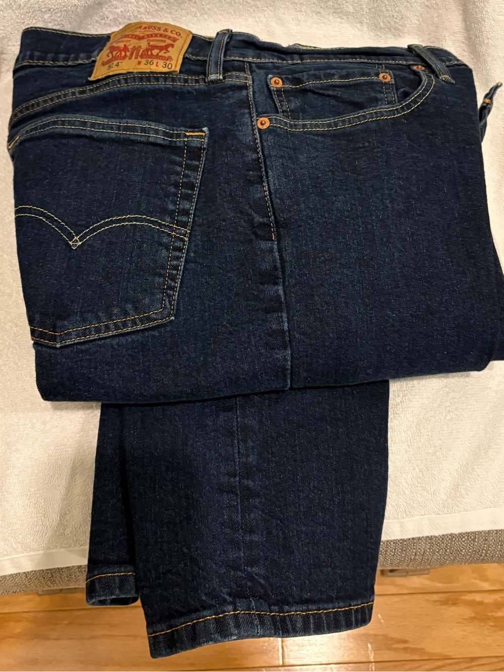 Levi's Men's 514 Slim Straight Jeans - dark color 36 waist 30 length - Picture 8 of 8